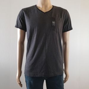 Boy London Men's Casual V Neck T Shirt Gray L